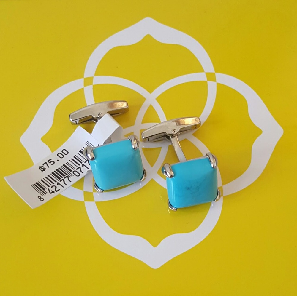 NWT Kendra Scott Emmerson Cuff Links Turquoise